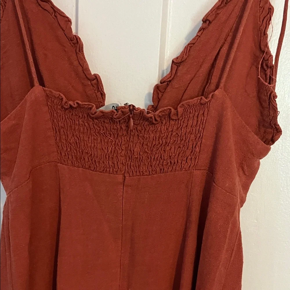 Lulu’s Rust Midi Dress - Picture 8 of 11